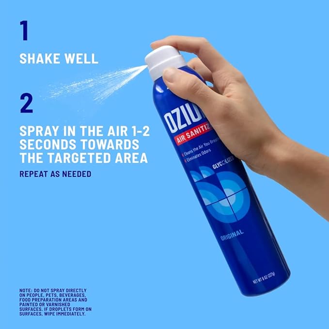 Ozium 0.8 oz. Air Sanitizer &amp Odor Eliminator for Homes Cars Offices and More Citrus Scent Pack of 4