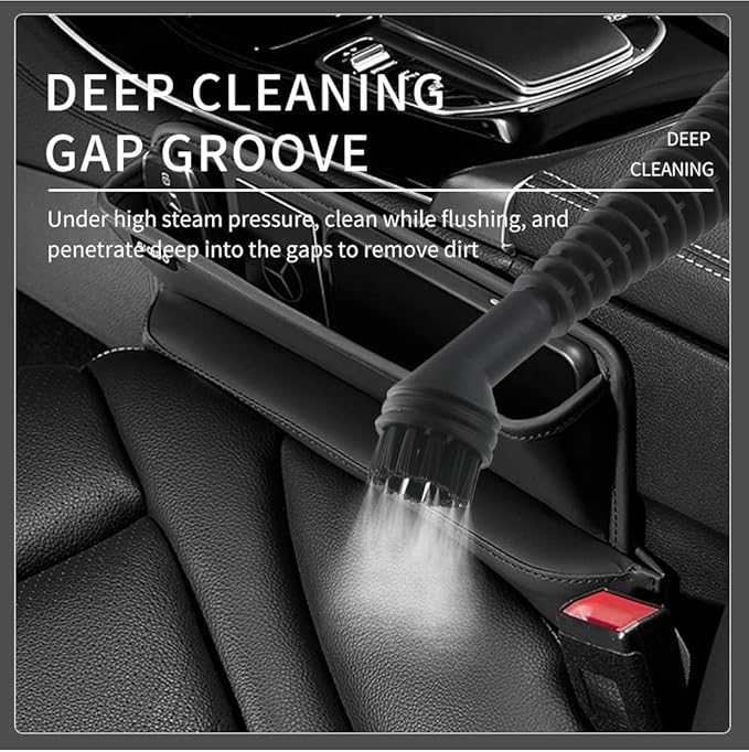 Steam Cleaner Handheld High Pressure Steamer for Home Use Multi-Surface Cleaning for Kitchen Bathroom Upholstery and Car Interior Saker Plus Steam Cleaner Best Steam Cleaners for Home Use (black)