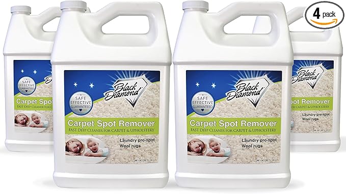 Black Diamond Stoneworks carpet and upholstery cleaner: this fast acting deep cleaning spot and stain remover spray also works great on rugs couches and car seats. (4-gallons)