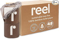 Reel Premium Bulk Bamboo Toilet Paper - 48 Rolls of Toilet Paper - 3-Ply Made From Tree-Free - Zero Plastic Packaging Septic Safe