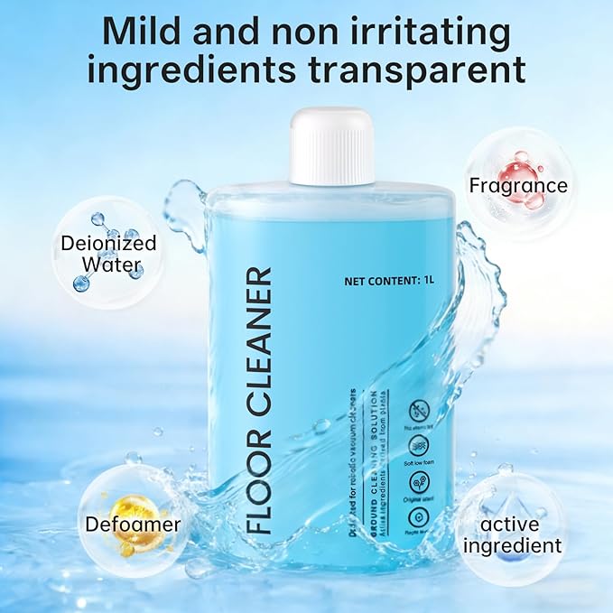 Floor Cleaning Solution Compatible with Roborock Cleaning Solution Residue &amp Streak Free Suitable for All Robot Vacuum Cleaners and Wireless Wet Dry Dual-Use Vacuum Cleaners