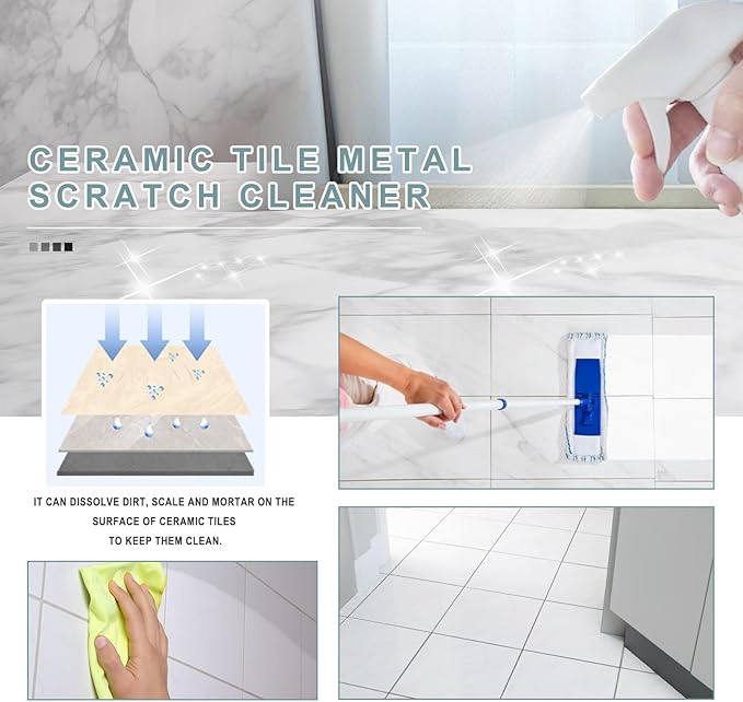 Ceramic Stone Crystal Coating Agent - Kitchen Quartz Tile Cleaner Stain Removal &amp Scratch Repair(3PCS)