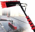 Extendable Window Cleaning Pole Window Cleaning Kit Professional Window Cleaning Equipment 3.6-11M Window Cleaning Pole and 32cm 180° Rotation Brush Head and Pole for High Windows