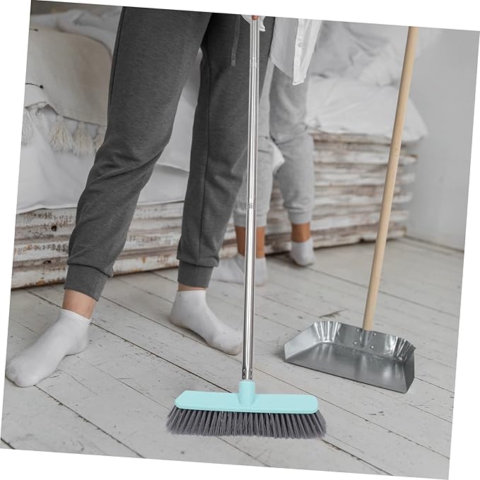 3 Pieces Floor Cleaning Brush Tile Grout Brush Kitchen Scrubbing Cleaning Brush Stiff Grout Cleaner Abs Bathroom Brush Broom (Verde 31X5.5X121CM)
