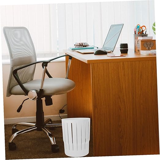 Nordic Style Hollow Trash Can Thickened Plastic Wastebasket for Office Bathroom Kitchen Home Decorative Trash Bin Small Size