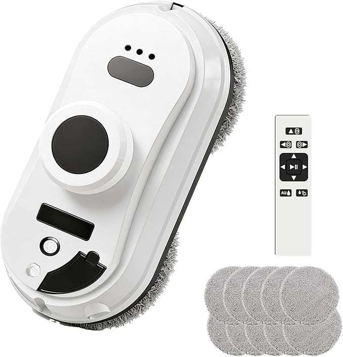 Window Cleaning Robot with Tuya APP Control Ultrasonic 5600PA Auto Water Glass Cleaning Automatic Smart Robot CleanerWindow Vacuum Cleaner with Control Windows