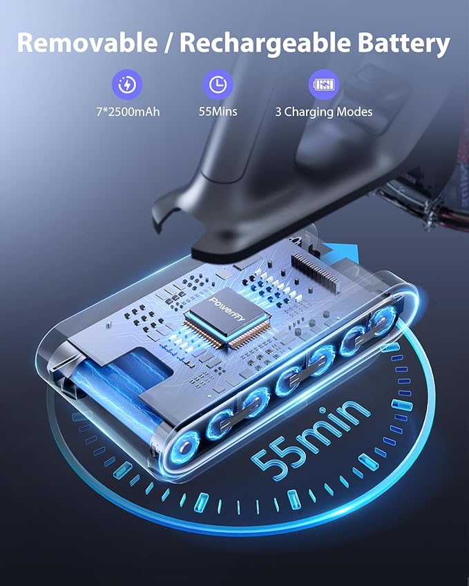 Cordless Vacuum Cleaner Stick Cordless Vacuum with LED Touch Screen Anti-Tangle Vacuum Cleaner with Charging Station for Carpet Hard Floor Pet Hair