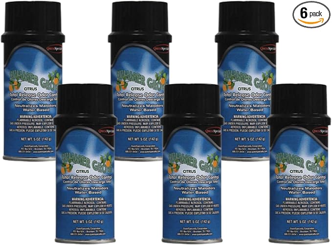 Quest 3211 SUMMER GROVE Water-Based Total Release Odor Eliminator (Citrus) (6 Pack)