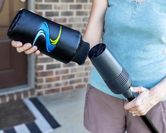 Breeze Lightweight Air Stick Blower – Sleek Lightweight Air Broom for Precision Cleaning at RVs Home Patios Condos and All Outdoor and Indoor Activities (Headcover Included)