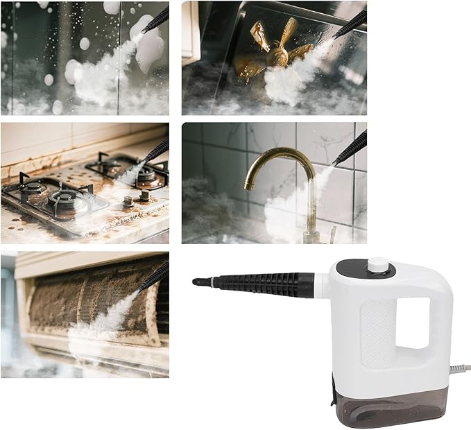 AYNEFY Handheld Steam Cleaner 1200W Steam Machine with 400ml Water Tanks Fast Heat Up Deep High Temperature Steamer for Home Kitchen Bathroom (US Plug)