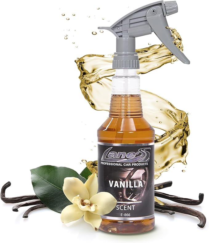 Lane's Premium Car Air Fresheners - Vanilla Scent Water Based - 32oz Eliminate Bad Odors of Pet &amp Food From Car Interior Leather Carpet Upholstery Great For Cars Trucks SUVs RVs &amp More