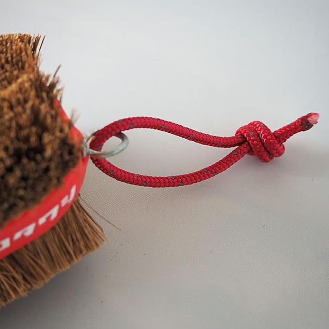 Natural Palm Tawashi OBI - Set of 2 - Red - Premium Coconut Fiber - Scrubber for Cleaning Kitchen Bath and Shoes - Made in Japan