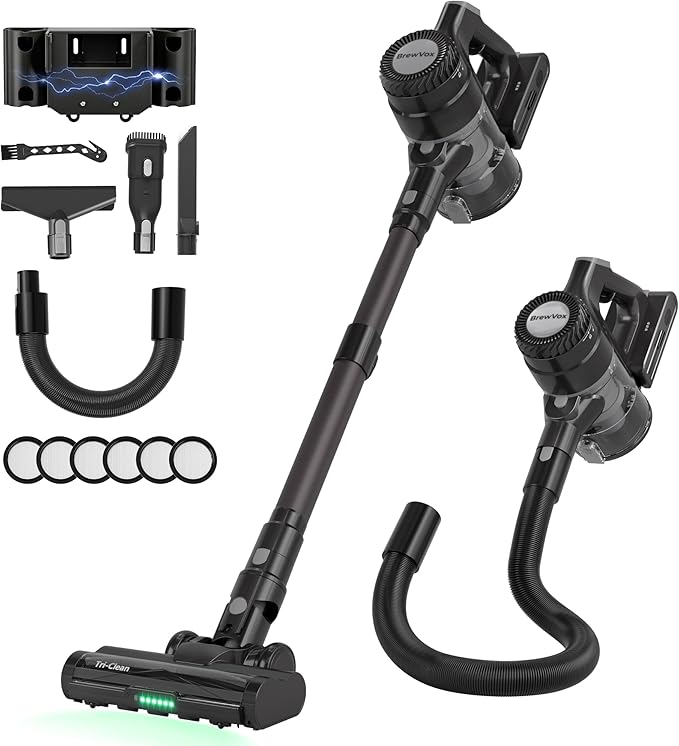 Telescopic Cordless Stick Vacuum Cleaner for Home Carpet &amp Pet Hair 40kPa Powerful Suction 450W Motor 65 Min Runtime 2.5H Quick Rechargeable for All Floors