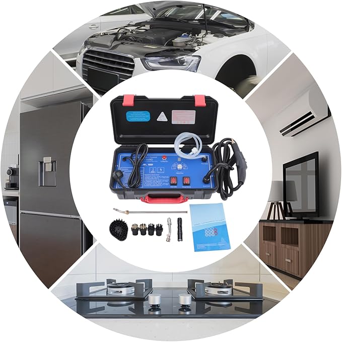 High Pressure Steam Cleaner Heavy Duty Portable Steamer Cleaner 1700W Commercial Steam Cleaning for Kitchen Bathroom Car Seat Furniture Floor 110V