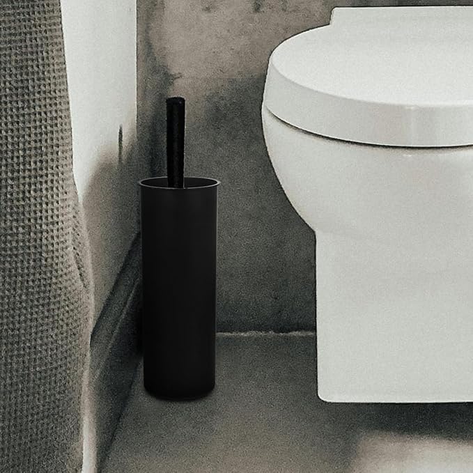 Toilet Brush Cup Holder Sturdy Plastic Bathroom Brush Container for Cleaning Essential Toilet Cleaning Tool Stylish Organized Design for Restrooms