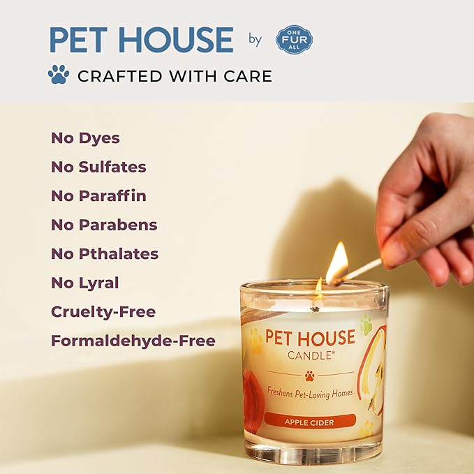 Pet House Candles Scented Pet Friendly Candles Clean Burning Plant-Based with a Natural Fiber Wick - BlackBerry Tea 9 oz 2 Pack