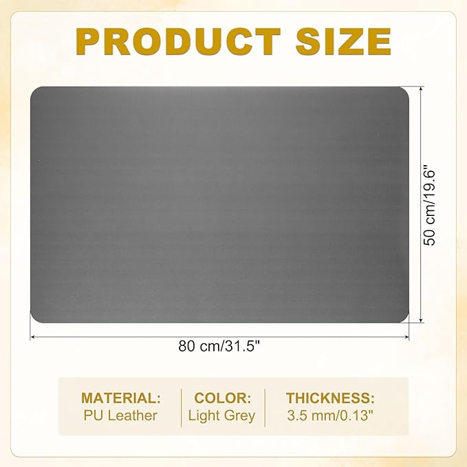 uxcell Dish Drying Mat for Kitchen Counter 31.5 x 19.6 Dish Drying Pad Light Grey