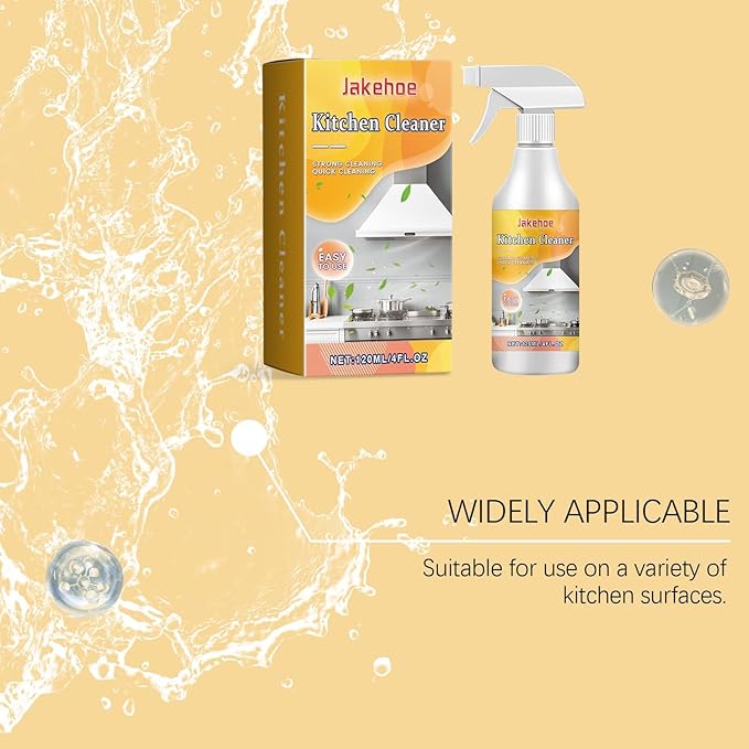 Kitchen Grease Cleaner Effective Stain Remover For Marble Stainless Steel Cabinets &amp Glass(3PCS)