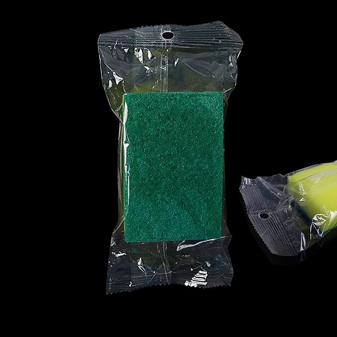 Individually Wrapped Sponges 78 Pack Sponges Individually Wrapped for Home Kitchen Scrub Dish Dishes Dishwashing Cleaning Non Scratch Scrubber Sink Bulk Case Small Mini -(1.18inches/3cm)