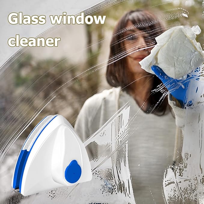 Magnetic Window Cleaner Magnetic Window Cleaner Double Side Cleaning Brush Window Outside Magnetic Glass Wiper Adjustable Thickness 3-30Mm