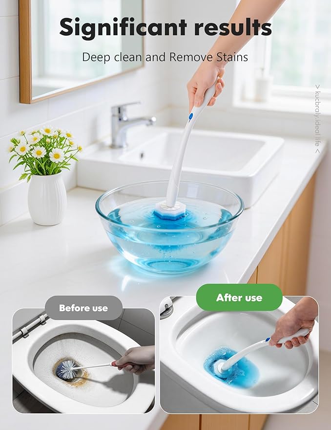 100 Count Toilet Wand Refills for Clorox Compatible with Most Disposable Toilet Brush for Bathroom Cleaning