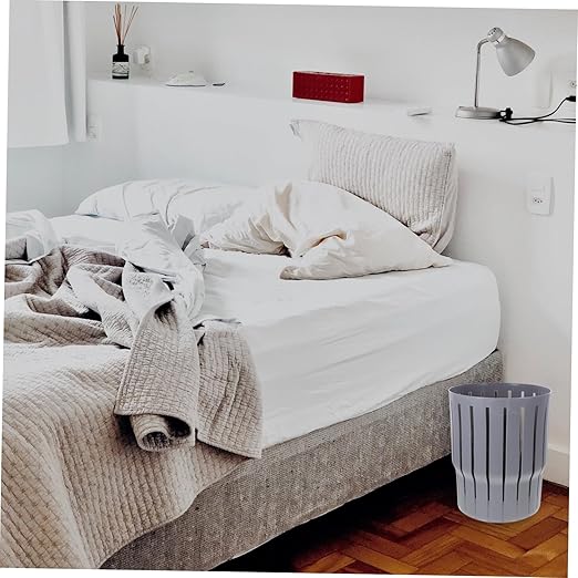 Thick Hollow-Out Small Trash Can Home Wastebasket Bin Material Office Bedroom Rubbish Bucket for Kitchen Living