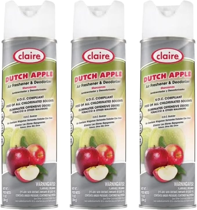 Claire CL161 Dutch Apple Air Freshener &amp Deodorizer 10 Oz. Net Wt. (3 Pack)