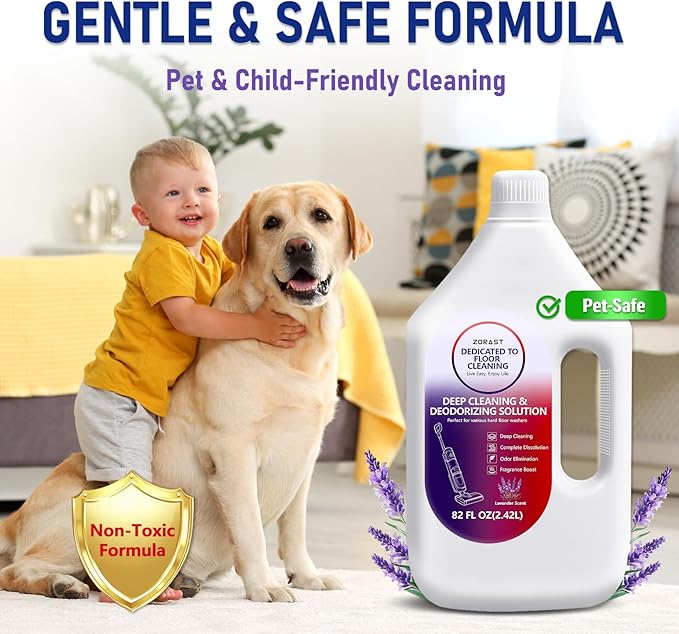 Lavender Floor Cleaning Solution 82 FL OZ Deep Cleans for Multiple Hard Floors Compatible with Tineco S3/S5/S7 Pro &amp iFloor 3/5 (No Steam) Stain-Busting Deep Deodorization Pet Friendly