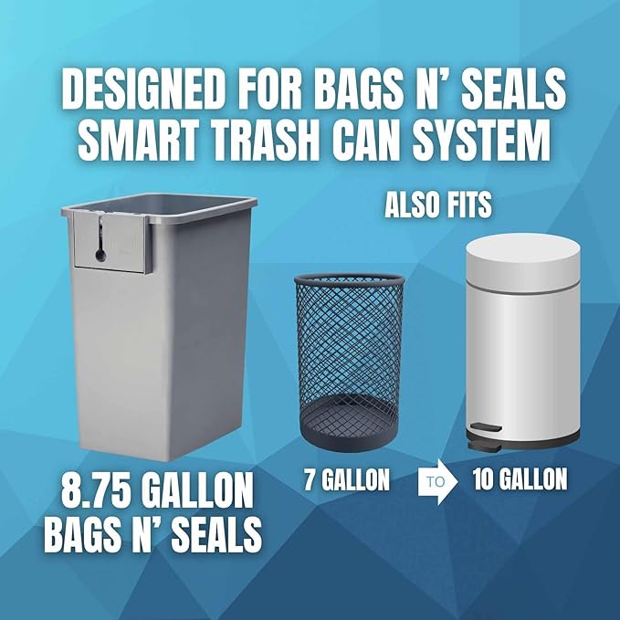 Bags n' Seals 13 Gallon Trash Bags 4-40 Count Tall Kitchen Trash Bag Rolls (160 Count) with Fresh Linen Scent Tear-Resistant 22 Micron Thickness Anti-Static Bags