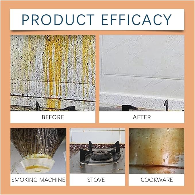 Kitchen Degreasing Foam Cleaner Household Kitchenware Stain Cleaner Multipurpose Foam Cleaner Spray for Range Hood Foam Cleaner