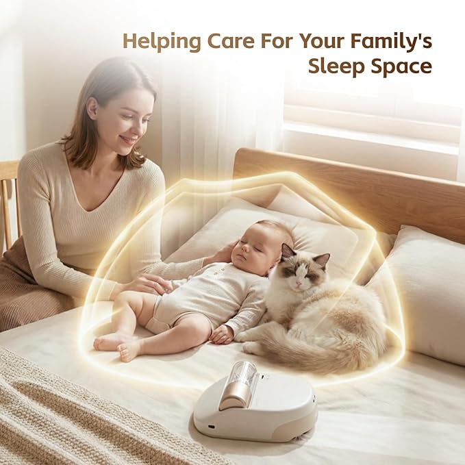 X1 Robot Bed Vacuum Automatic Mattress Vacuum Cleaner with Intelligent Path Planning UV-C Light HEPA Filter One-Click 100% Dust &amp Pet Hair Removal for Bed Mattress Sofa Carpet