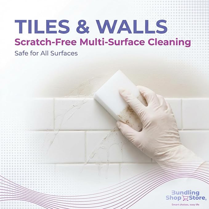 Melamine Sponge- Cleaning Pads 120 Count High Density Scratch Free Sponges (3.93in X 2.36in X 0.78in) for Kitchen Bathroom Tiles Walls &amp Multi-Surface Cleaning