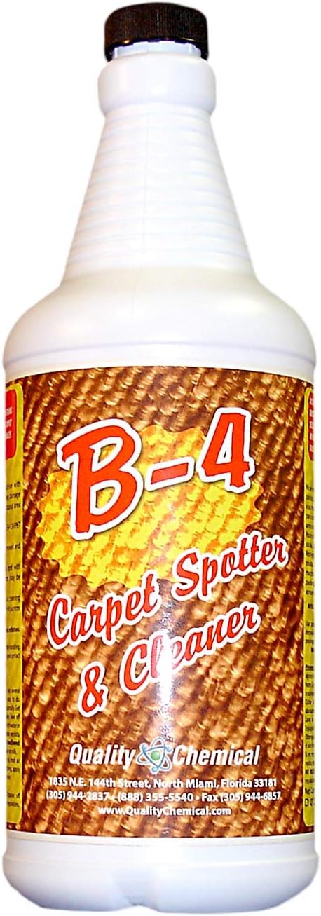 B-4 Commercial Carpet Spotter Cleaner and Stain Remover. Wonderful citrus fragrance. No other product needed!-12 quart case