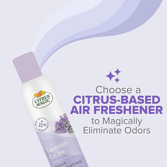 Citrus Magic Odor Eliminating Air Freshener Spray Lavender Escape 3-Ounce Pack of 3