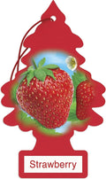 LITTLE TREES Car Air Freshener | Hanging Paper Tree for Home or Car | Strawberry | 24 Pack