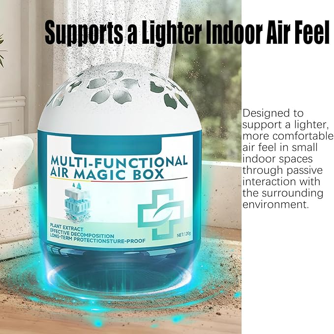 Multi-functional Air Magic Box Indoor Air Purification Dust Removal Magic Box Household Air Freshener No Electricity and Noise Compact Size for Car Office Bedroom Pet Areas (9pcs)