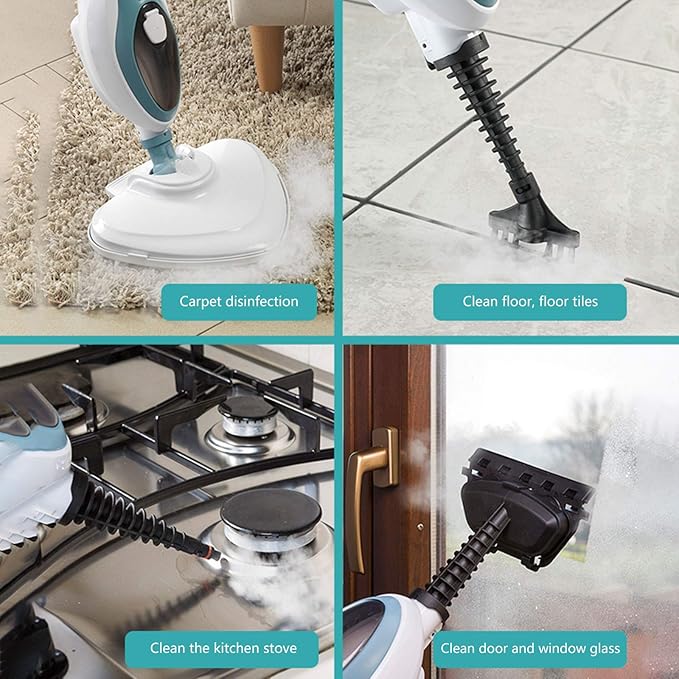 2-In-1 Steam Mop A Multi-Functional Household Steam Cleaner Can Kill And 99.9%* of es Used for Living Room Bedroom Dining Room Carpets White