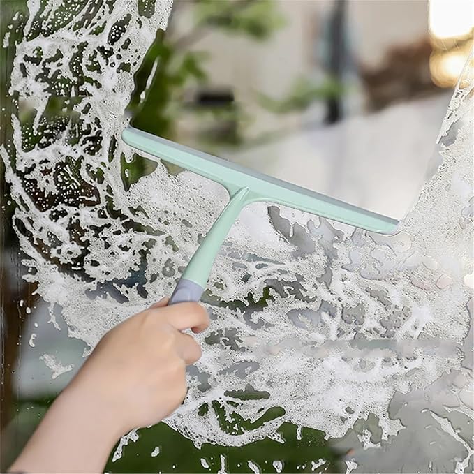 Window Glass Wiper Scraper Cleaner Brush Car Window Bathroom Household Cleaning Tool ﻿(C)