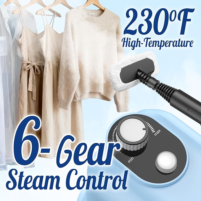 60.87oz Heavy Duty Steam Cleaner 10s Rapid Heating Handheld Steam Cleaner for Home Steamer for Cleaning for Home Car Grout Tile Floor Dirt