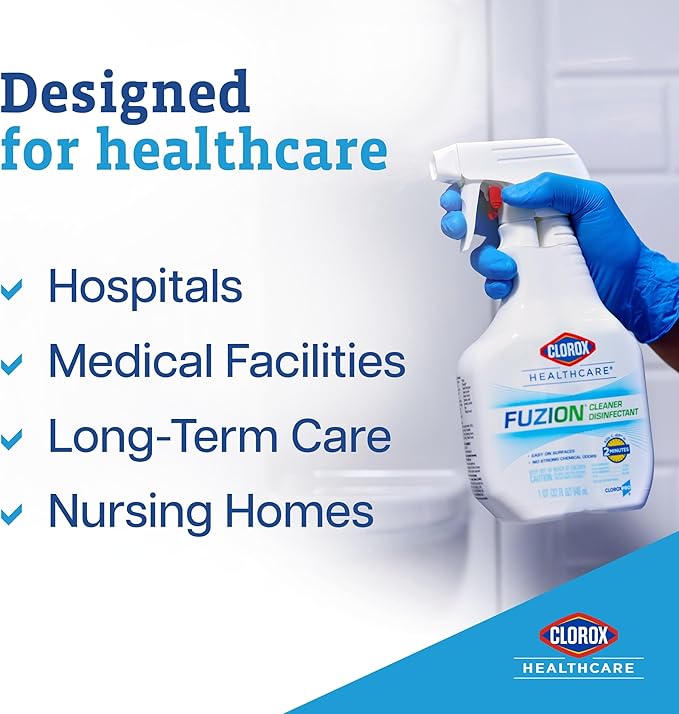 Clorox Healthcare Fuzion Cleaner Disinfectant Spray 32 Fluid Ounces Pack of 9 (Package May Vary)