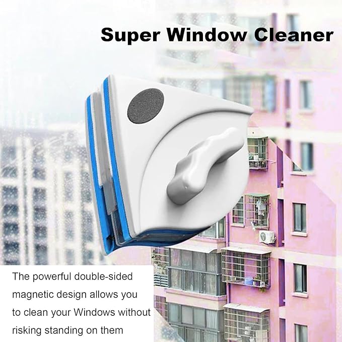 Magnetic Window Cleaning Brush - Double-Sided Window Glass Magnetic Wipers | Home Cleaner Tool for Hotel Apartment