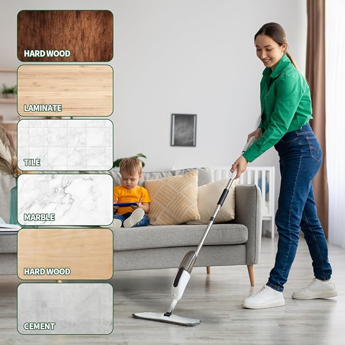 36 Pack Microfiber Cleaning Pads Reusable Microfiber Mop Pads for 18 Inch Mop Hardwood Floor Replacement Cleaning Mop Pads Machine Washes