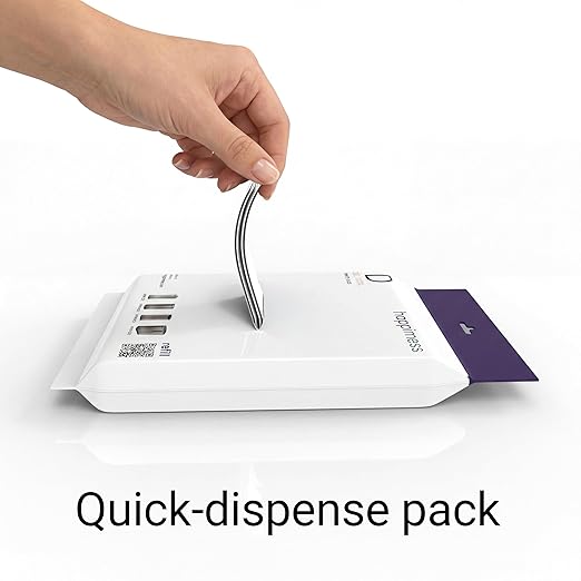 happimess 8 Gallon (30L) Drawstring Trash Bags Slim Unscented White Heavy Duty LDPE Liners for Kitchen and Household Custom Fit 80 Count (4 Packs of 20 Liners) HPM3000D-W-4SET