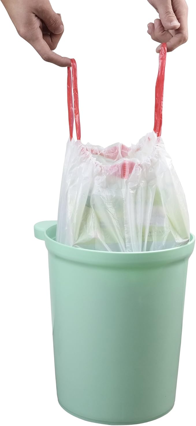 6 Gallon White Drawstring Trash Bags 120 Counts