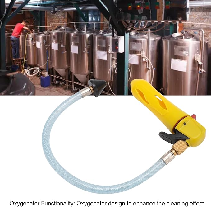 AC Drain Line Cleaner Tool with Oxygenating Function - Heavy Duty Portable HVAC Drain Hose Blaster for Blockage Removal‌ Yellow