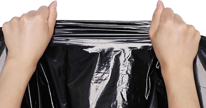 TYPLASTICS 40-45 Gallon Trash Bags Can Liners Heavy Duty 40x46 1.5 Mil Black 100 Count Lawn and Leaf Bags