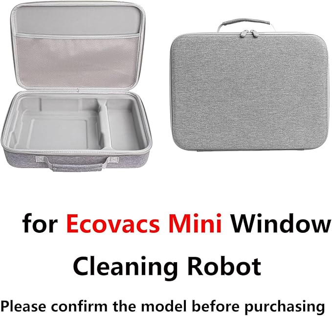 EVA Hard Shell Carrying Case for Ecovacs Mini Window Cleaning Robot Protective Storage Bag Box (Grey)