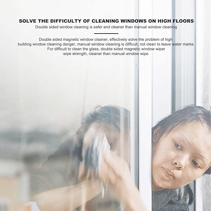 Magnetic Window Brush Strong Magnet Double-Sided Magnetic Window Cleaner Glass Wiper Window Tools