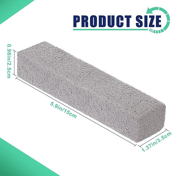 100 Pack Pumice Stone for Toilet Cleaning Bowl Stick Toilet Pumice Scouring Pad Pumice Stick Cleaner for Toilet Bathtubs Bathroom Kitchen Sink Pool Grill 5.9 x 1.37 x 0.98 Inch