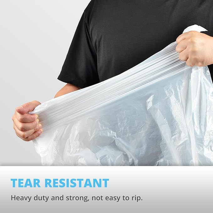 Ultra Thick 15 Gallon Drawstring Trash Bags 108 Count Heavy Duty Large Plastic Garbage Bag Leak Proof Trash Can Liners for Tall Kitchen Home Office Lawn Outdoor White